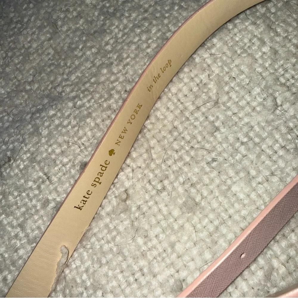 Kate Spade Pink Leather Spade Belt small